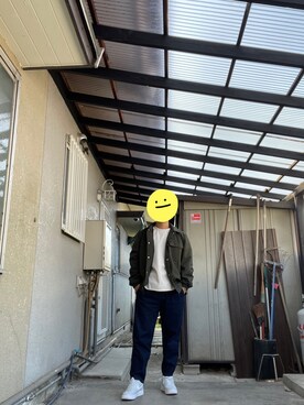 「H&M（エイチ・アンド・エム）のアイテム（ブルゾン）」を使った、centさん（メンズ・172cm）の秋コーディネート