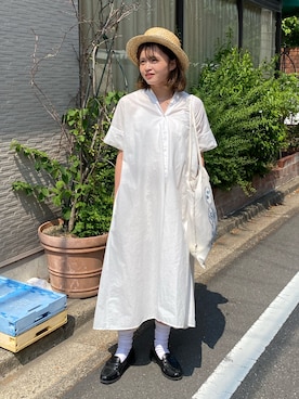 「アイテム（シャツワンピース）」を使った、あおさんさん（レディース・155cm・20代）の夏コーディネート