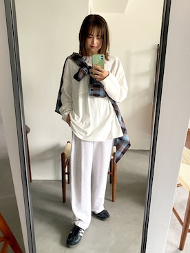 「アイテム（スウェットパンツ）」を使った、あおさんさん（レディース・155cm・20代）の秋コーディネート