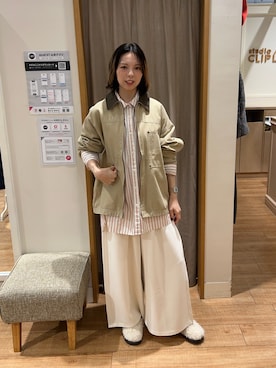「アイテム（ブルゾン）」を使った、chika0209さん（レディース・165cm）の秋コーディネート