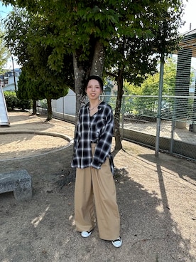 「しまむら（シマムラ）のアイテム（シャツ/ブラウス）」を使った、chika0209さん（レディース・165cm）の秋コーディネート