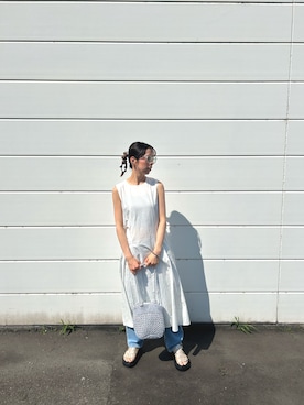「studio CLIP（スタディオクリップ）のアイテム」を使った、chika0209さん（レディース・165cm）の夏コーディネート