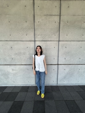 「アイテム（ベスト、シルバー系）」を使った、chika0209さん（レディース・165cm）の夏コーディネート