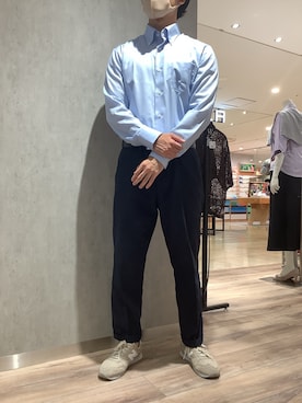 「アイテム（ビジネスシャツ）」を使った、ららテラス川口さん（メンズ・172cm）の夏コーディネート