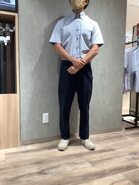 「アイテム（ビジネスシャツ）」を使った、ららテラス川口さん（メンズ・172cm）の夏コーディネート