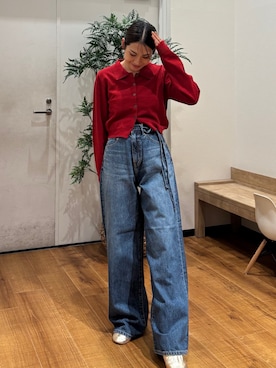 「Ungrid（アングリッド）のアイテム（バレエシューズ）」を使った、長谷川梨奈さん（レディース・154cm）の秋コーディネート