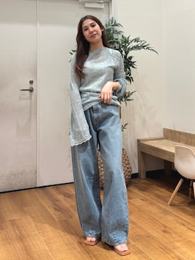 「Ungrid（アングリッド）のアイテム（シューズ）」を使った、長谷川梨奈さん（レディース・154cm）の春コーディネート