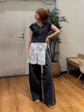 長谷川梨奈さん(レディース・154cm)の夏コーディネート