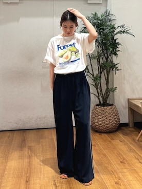 「Ungrid（アングリッド）のアイテム（Tシャツ/カットソー）」を使った、長谷川梨奈さん（レディース・154cm）の春コーディネート