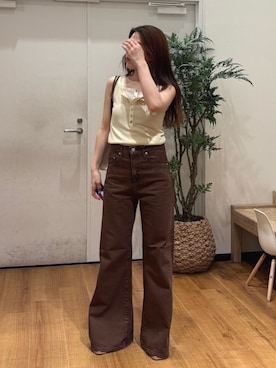 長谷川梨奈さん(レディース・154cm)の春コーディネート