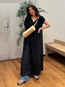 「Ungrid（アングリッド）のアイテム（ワンピース/ドレス）」を使った、長谷川梨奈さん（レディース・154cm）の夏コーディネート