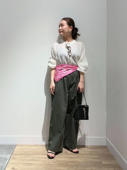 CHIGNON（シニヨン） ワイドパンツ パンツ ウォッシュドチノパンツ