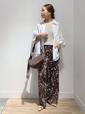 「大人カジュアルコーデ」｜「アイテム（パンプス）」を使った、MUNEHISAさん（レディース・153cm）の夏コーディネート