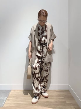 「MARCO BIANCHINI（マルコビアンチーニ）のアイテム」を使った、MUNEHISAさん（レディース・153cm）の夏コーディネート