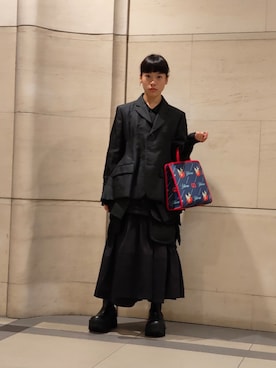 「アイテム（バッグ）」を使った、RiHOさん（キッズ・152cm）の秋コーディネート