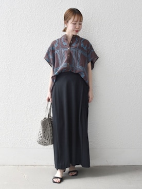 「SHIPS any（シップス エニィ）のアイテム」を使った、山内さん（レディース・153cm）の春コーディネート