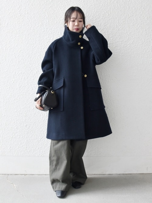 SHIPS any: カシミヤ ミックス スタンドカラー ミドル コート（その他