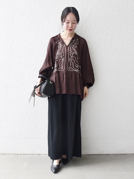 「ブルべ夏」｜山内さん（レディース・153cm）の秋コーディネート