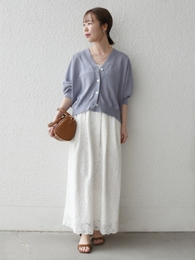 「VELETTO（ベレット）のアイテム」を使った、山内さん（レディース・153cm）の春コーディネート