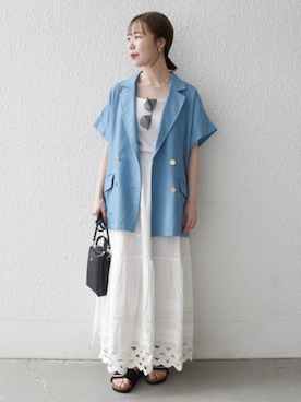 「SHIPS any（シップス エニィ）のアイテム」を使った、山内さん（レディース・153cm）の春コーディネート