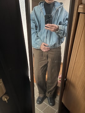 「アイテム（腕時計）」を使った、169男さん（メンズ・169cm）の冬コーディネート