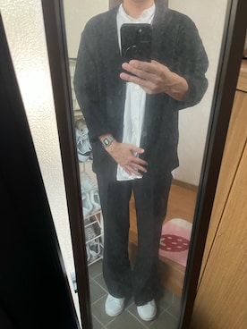 「アイテム（デジタル腕時計）」を使った、169男さん（メンズ・169cm）の秋コーディネート