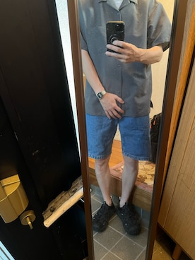 「HOKA（ホカ）のHOKA ONE ONE/ホカオネオネ Hopara/ホパラ（サンダル、ブラック系）」を使った、169男さん（メンズ・169cm）の夏コーディネート