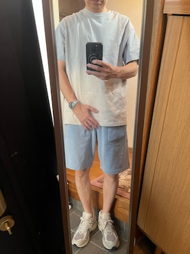 「NEW BALANCE（ニューバランス）の【別注】 ＜New Balance＞ M2002R GTX/スニーカー（スニーカー、ベージュ系）」を使った、169男さん（メンズ・169cm）の夏コーディネート