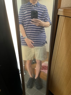 「アイテム（デジタル腕時計）」を使った、169男さん（メンズ・169cm）の夏コーディネート