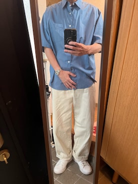 「UNIQLO（ユニクロ）のアイテム（チノパンツ、その他）」を使った、169男さんの夏コーディネート