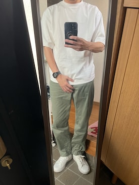 「adidas（アディダス）のアイテム（スニーカー、ホワイト系）」を使った、169男さんの夏コーディネート