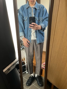「COMME CA ISM（コムサイズム）のアイテム」を使った、169男さん（メンズ・169cm）の春コーディネート