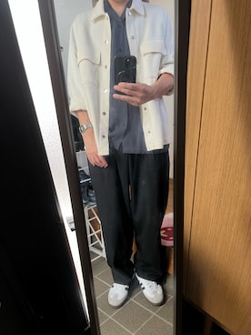 「アイテム（デジタル腕時計）」を使った、169男さん（メンズ・169cm）の秋コーディネート