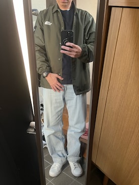 「adidas（アディダス）のアイテム（スニーカー、ホワイト系）」を使った、169男さん（メンズ・169cm）の春コーディネート