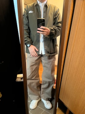 「THE NORTH FACE（ザノースフェイス）のアイテム」を使った、169男さん（メンズ・169cm）の春コーディネート