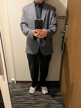 「アイテム（テーラードジャケット）」を使った、169男さん（メンズ・169cm・40代）の秋コーディネート