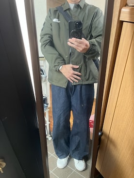 「アイテム（デジタル腕時計）」を使った、169男さん（メンズ・169cm）の冬コーディネート