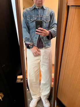 「UNIQLO（ユニクロ）のアイテム（チノパンツ、その他）」を使った、169男さん（メンズ・169cm）の春コーディネート