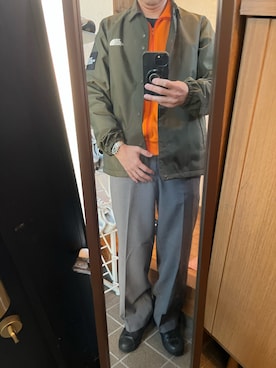 「アイテム（ナイロンジャケット）」を使った、169男さん（メンズ・169cm）の春コーディネート