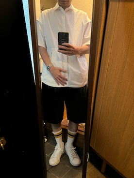 「CASIO（カシオ）のCASIO/カシオ 腕時計 CASIO Collection STANDARD A159WA-N1JH（デジタル腕時計、シルバー系）」を使った、169男さん（メンズ・169cm）の夏コーディネート