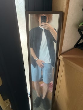 「HANES（ヘインズ）のHanes/へインズ BEEFY/ビーフィー 無地 クルーネック 半袖Tシャツ/1P パックT/レディース メンズ（Tシャツ/カットソー）」を使った、169男さん（メンズ・169cm・40代）の夏コーディネート