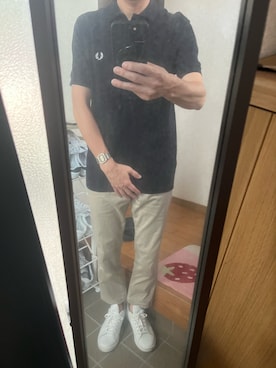 「アイテム（デジタル腕時計）」を使った、169男さん（メンズ・169cm）の秋コーディネート