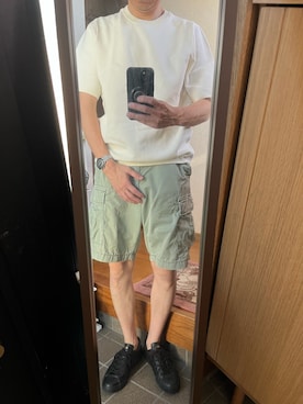 「CONVERSE（コンバース）の＜CONVERSE＞オールスター クップ（スニーカー、ブラック系）」を使った、169男さん（メンズ・169cm）の夏コーディネート