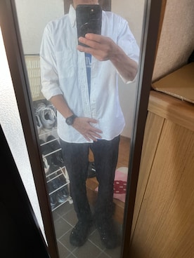 「アイテム（スラックス）」を使った、169男さん（メンズ・169cm・40代）の秋コーディネート