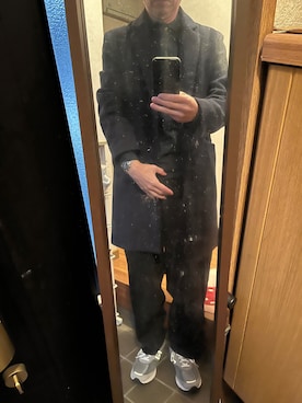 「アイテム（ポロシャツ）」を使った、169男さん（メンズ・169cm）の冬コーディネート