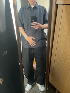 「adidas（アディダス）のアイテム（スニーカー、ホワイト系）」を使った、169男さん（メンズ・169cm）の夏コーディネート