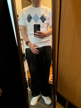 「adidas（アディダス）のアイテム（スニーカー、ホワイト系）」を使った、169男さんの夏コーディネート