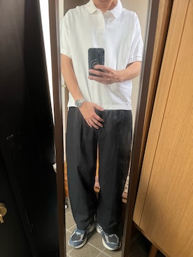 「NEW BALANCE（ニューバランス）のアイテム（スニーカー、その他）」を使った、169男さん（メンズ・169cm）の夏コーディネート