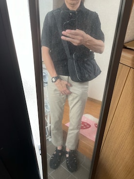 「アイテム（ポロシャツ）」を使った、169男さん（メンズ・169cm）の秋コーディネート