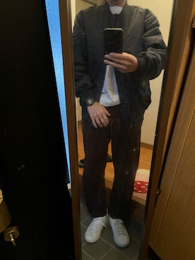 「アイテム（腕時計）」を使った、169男さん（メンズ・169cm）の冬コーディネート